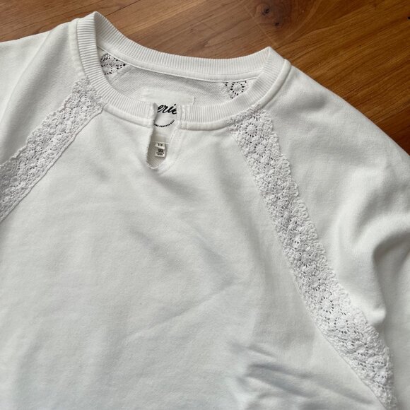 NWOT** Aerie Hey Crochet Sweatshirt - Picture 6 of 6